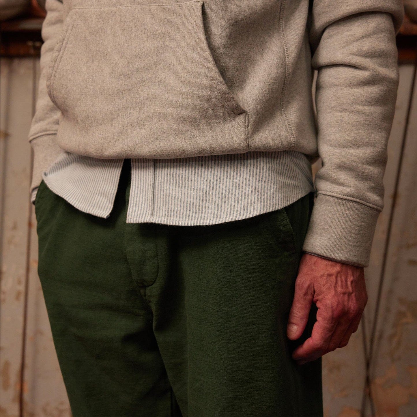Hoodie en coton gris