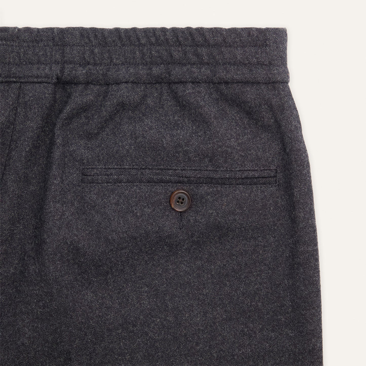Pantalon à pince en flanelle de laine gris chiné