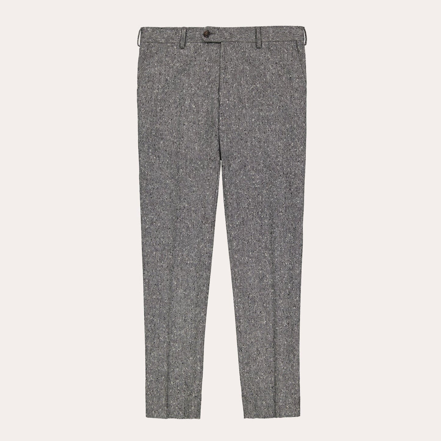 Pantalon en flanelle de laine gris pucé