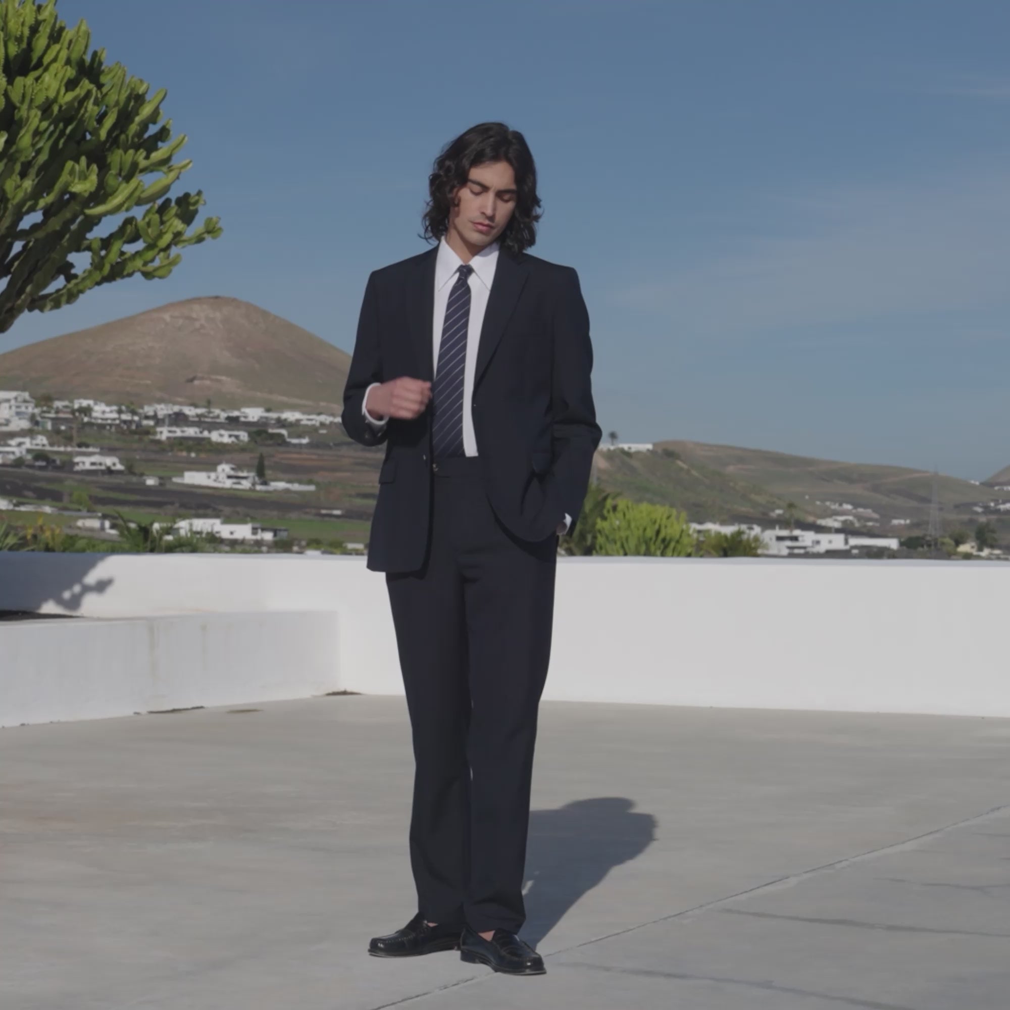 Veste en laine froide marine