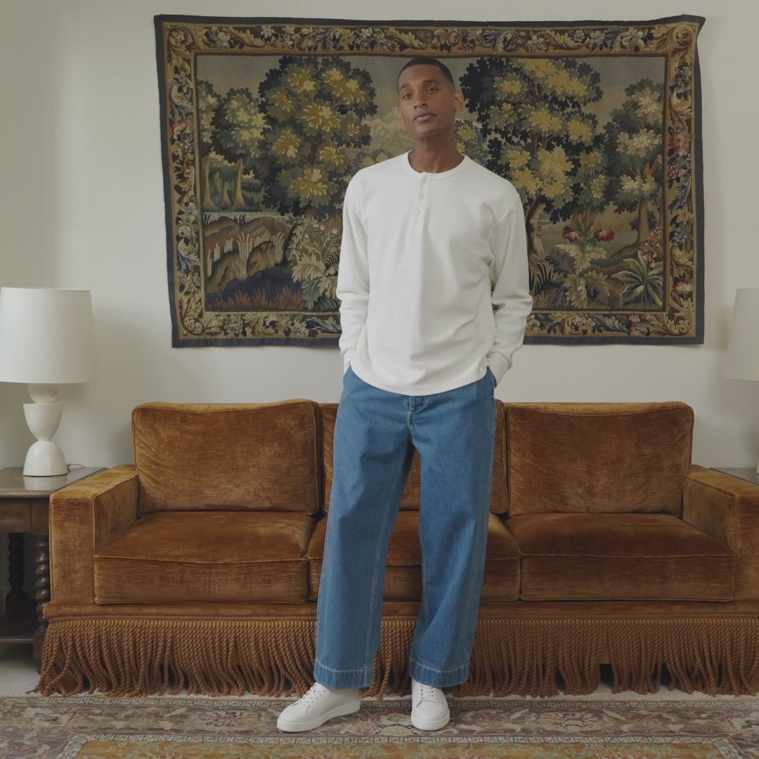 Pantalon large en denim