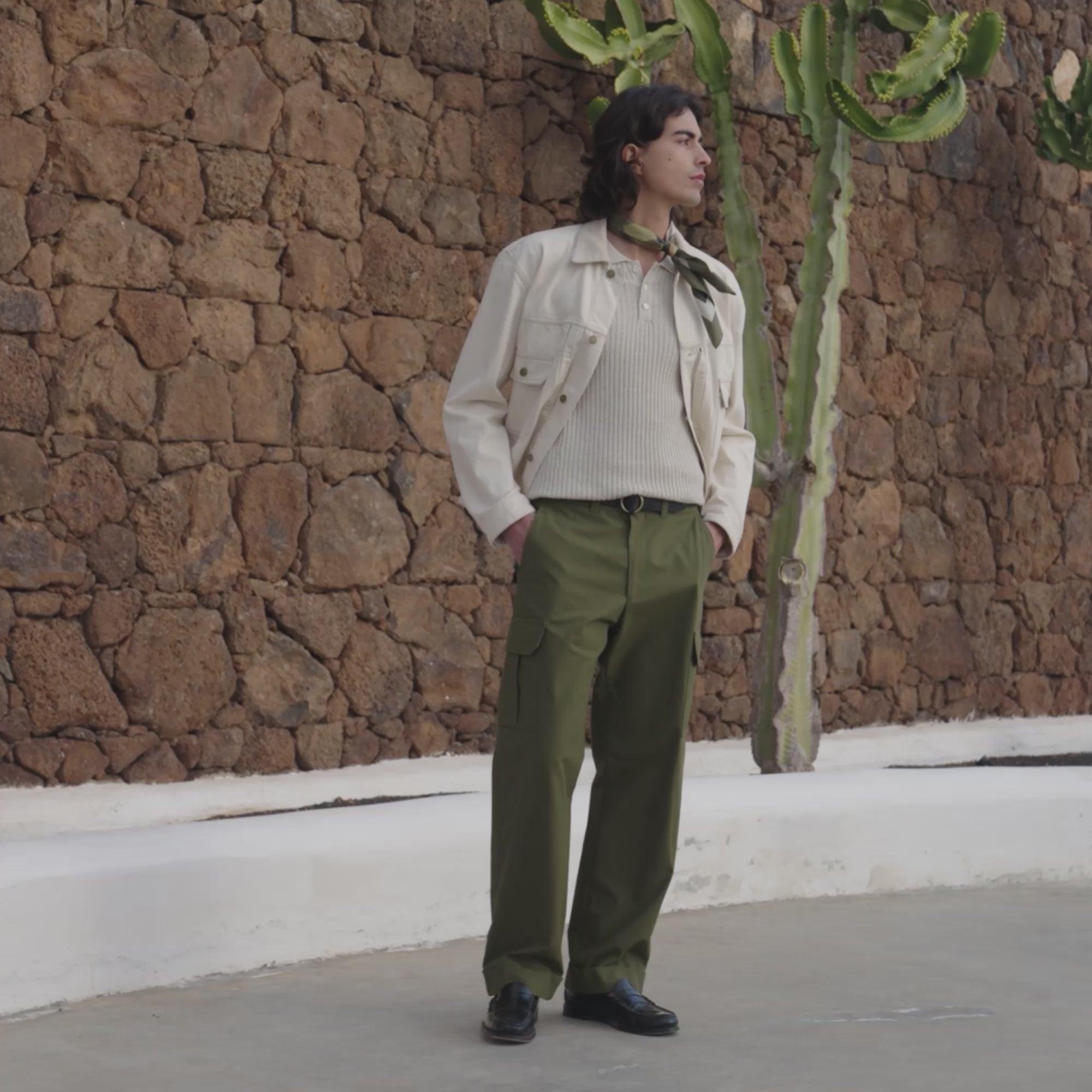 Khaki cargo pants