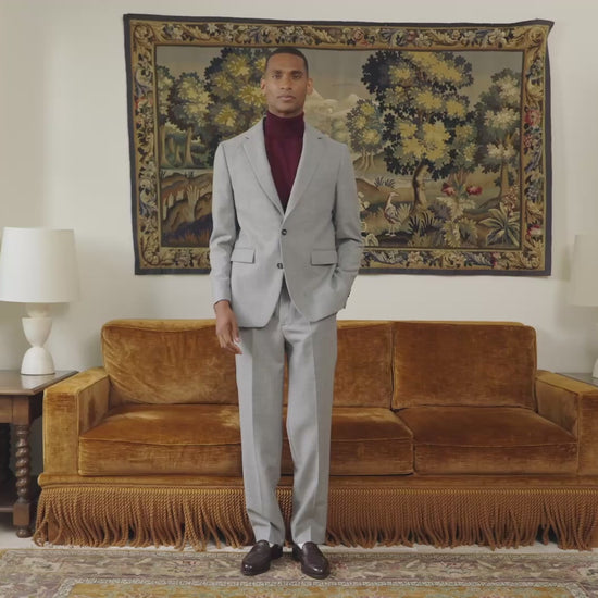 Veste en flanelle de laine grise