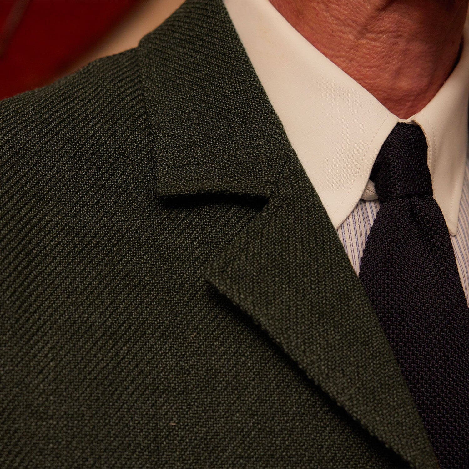 Veste déstructurée en laine vierge et coton verte