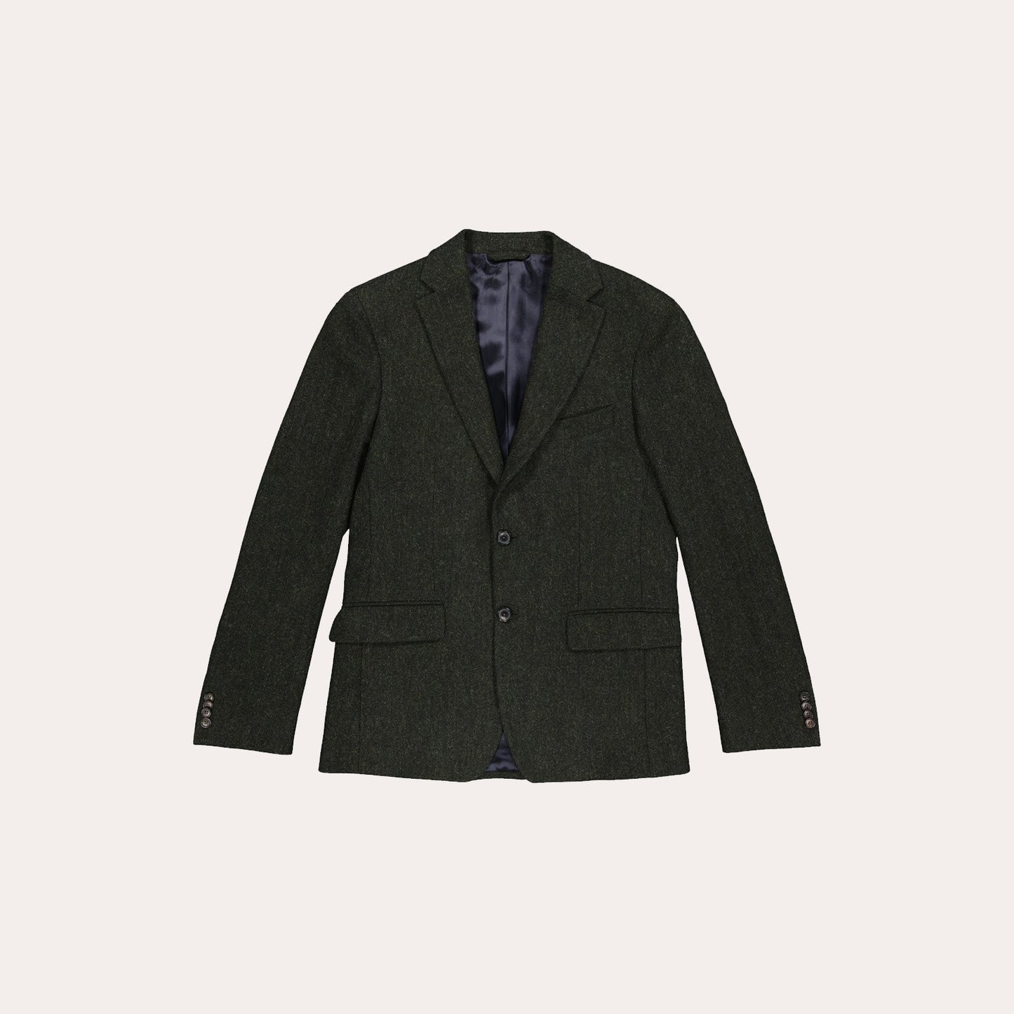 Dark green mottled wool jacket