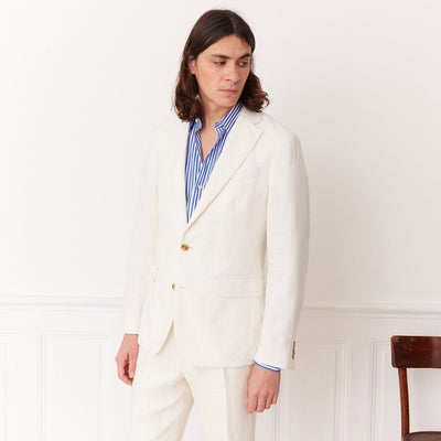 Veste en lin écrue